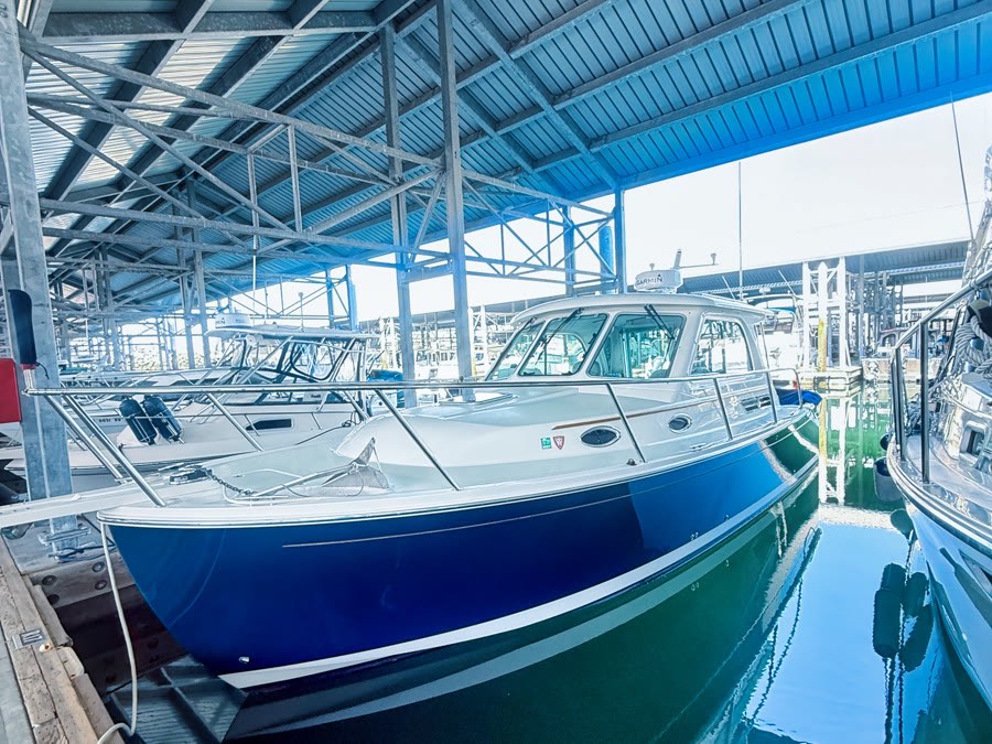 Back Cove 2016 in covered moorage