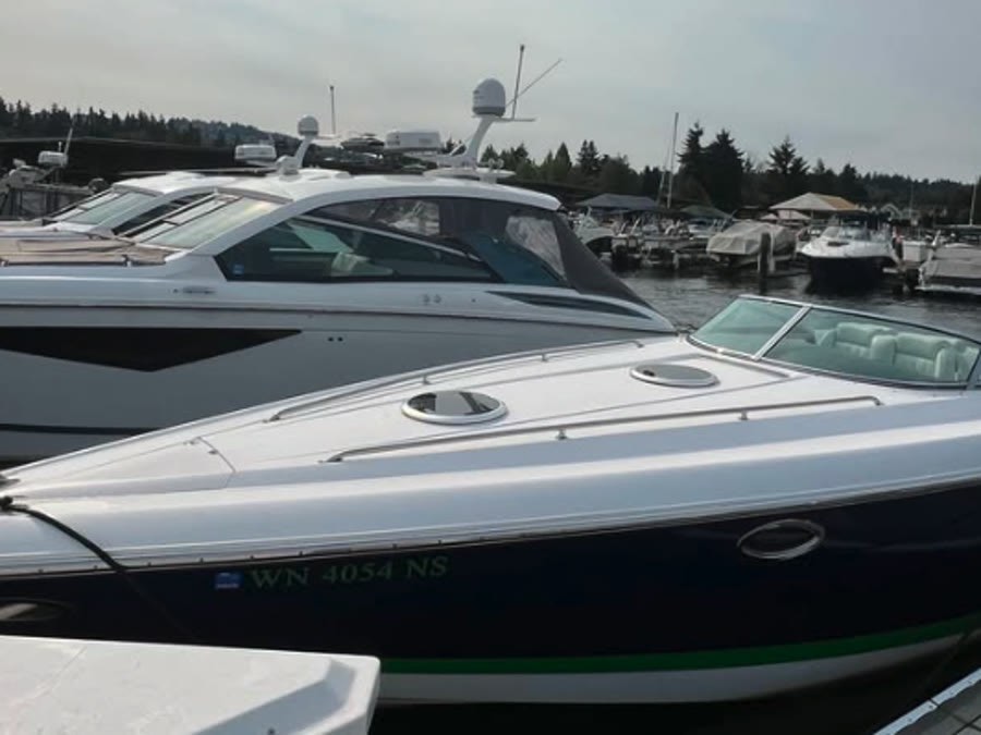 Cobalt 343 at the dock